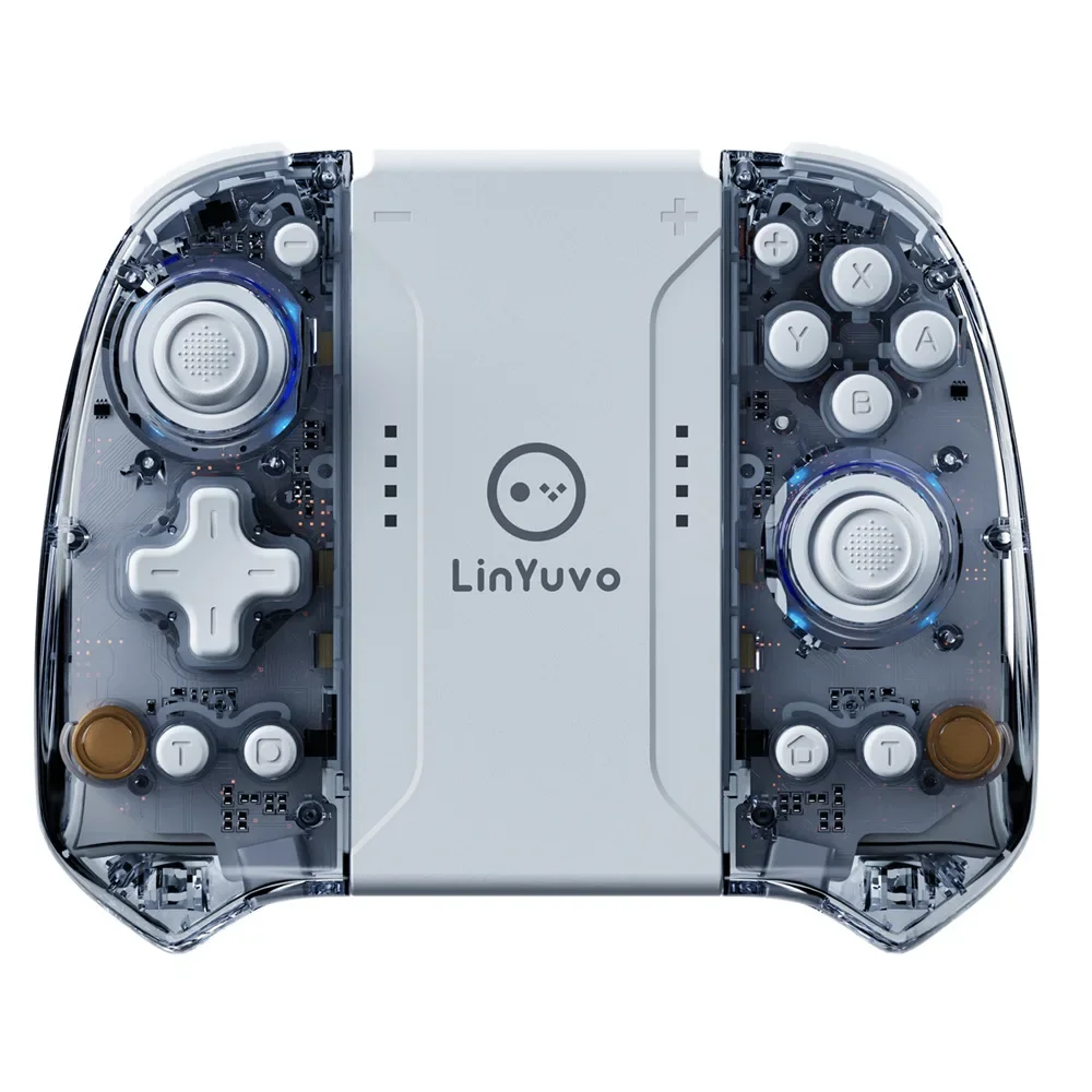 LinYuvo Wireless Gamepad KS58 for Switch&OLED with Turbo/Vibration/6-Axis Gyro/Wake-up Function/Hall Rocker,Long Life Gamepad