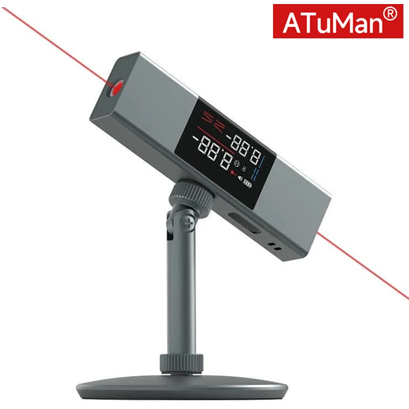 DUKA ATuMan LI1 Laser Protractor Digital Angle Finder Gauge Precision Goniometer with LCD Display Laser Measurement Tools