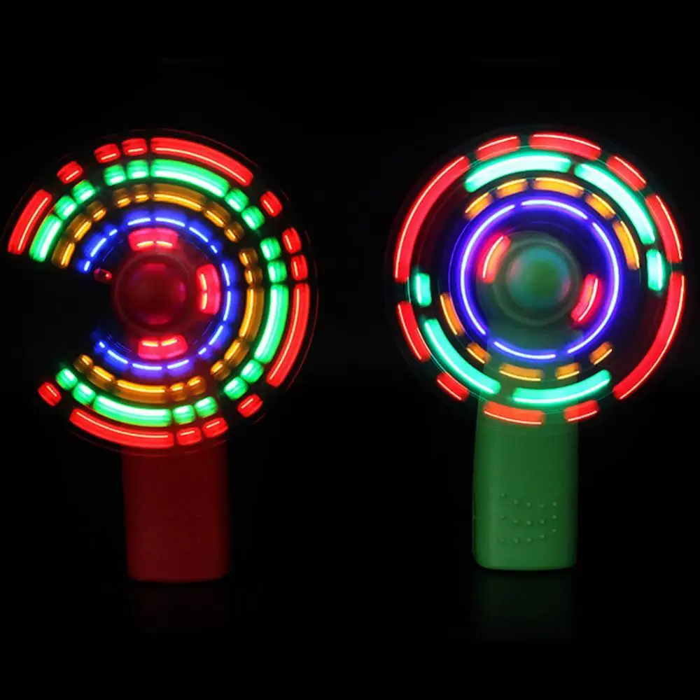 Heißer Verkauf bunt leuchtende Mini-Fan Windmühle Spielzeug blinkendes Licht Fan Kinder Spielzeug Geschenk Mini Handheld Fan LED Licht Party Requisiten Spielzeug