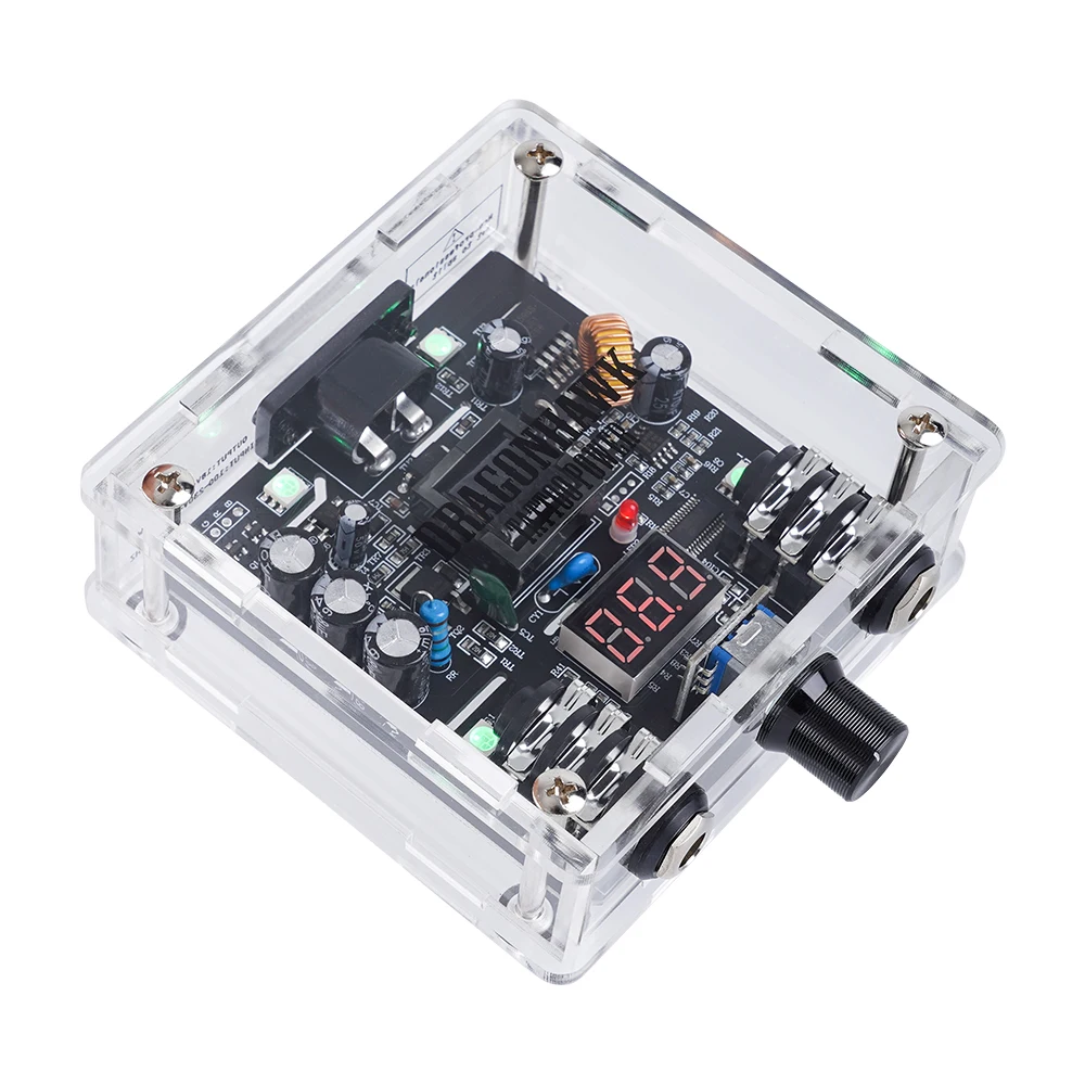 Dragonhawk Mini Tattoo Power Supply 0-18V Dual Mode Anti-Fatigue Transparent RGB Light for Coil & Rotary Tattoo Machines