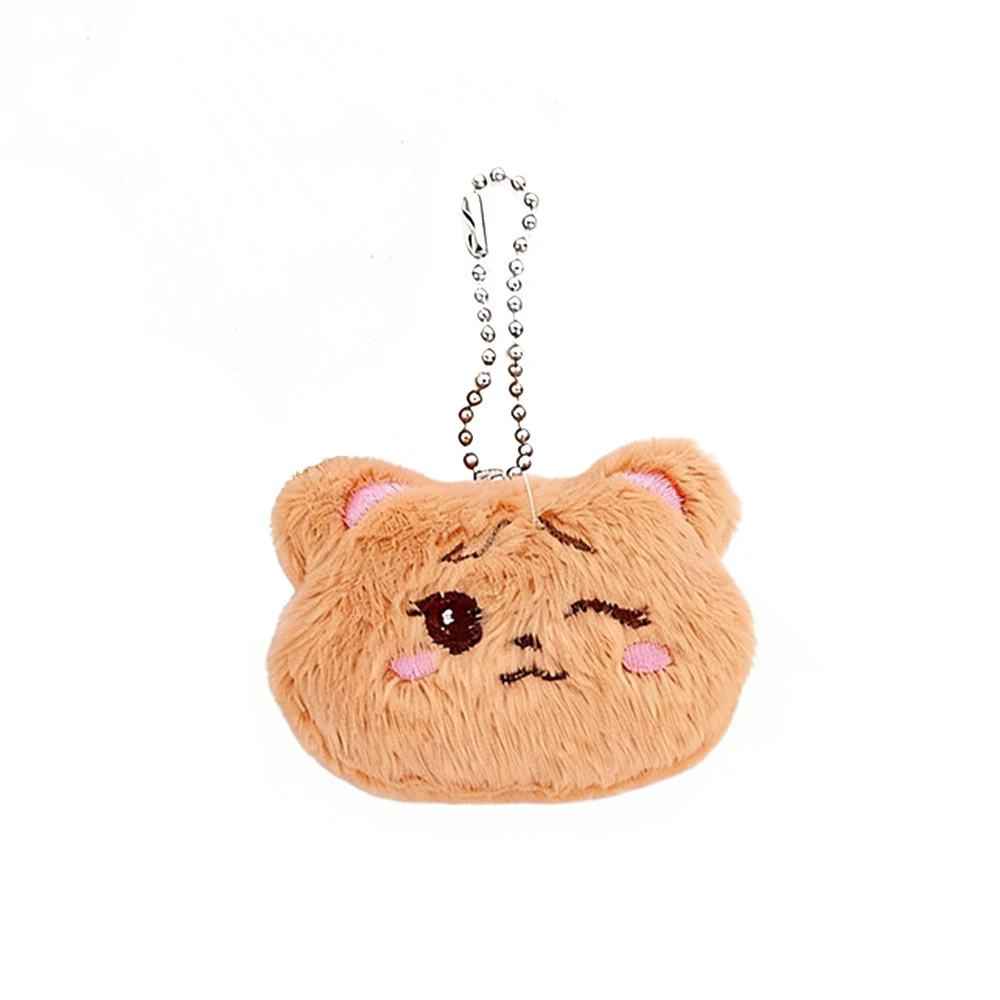 4pcs Cute Bow Bunny Bear Duck Stuffed Doll Animal Keychain Cartoon Mini Plush Pendant Kpop Girls Team Fans Gift Backpack Pendant view 4