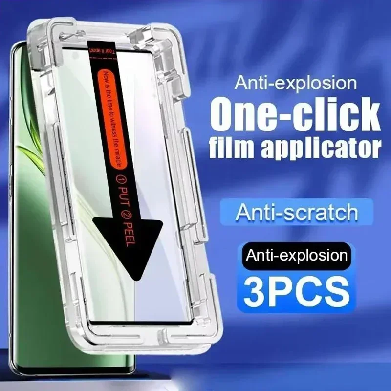 5 uds para Huawei Pura 80 Ultra 70 Pro Protector de pantalla película de vidrio templado sin polvo fácil de instalar Kit de eliminación de polvo automático