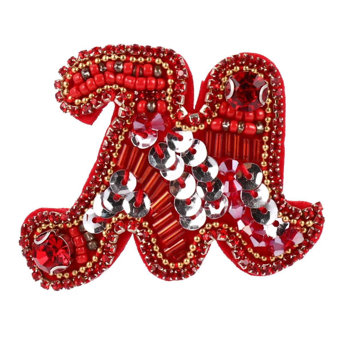 

Рождественская вышитая нашивка-аппликация из красной ткани для повседневной одежды, сумок, головных уборов, декора своими руками, рождественская тканевая наклейка