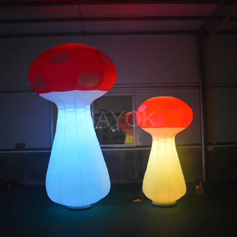 SAYOK Giant Inflatable Mushroom Decoration with Led Light Remote Controller Inflatable Mushroom for Event Wedding Party Decor