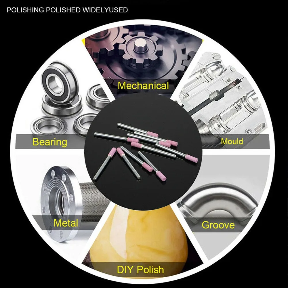 연마 헤드 그라인딩 스톤 헤드, 체인 톱 연마 연마기 광택기 액세서리, 4mm 회전 도구, 10 개