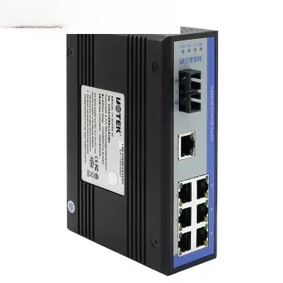 

UT-62107SM/MM Single Multi Mode Network Transceiver 1 Optical 7 Electrical 100Mbps Industrial Ethernet Switch