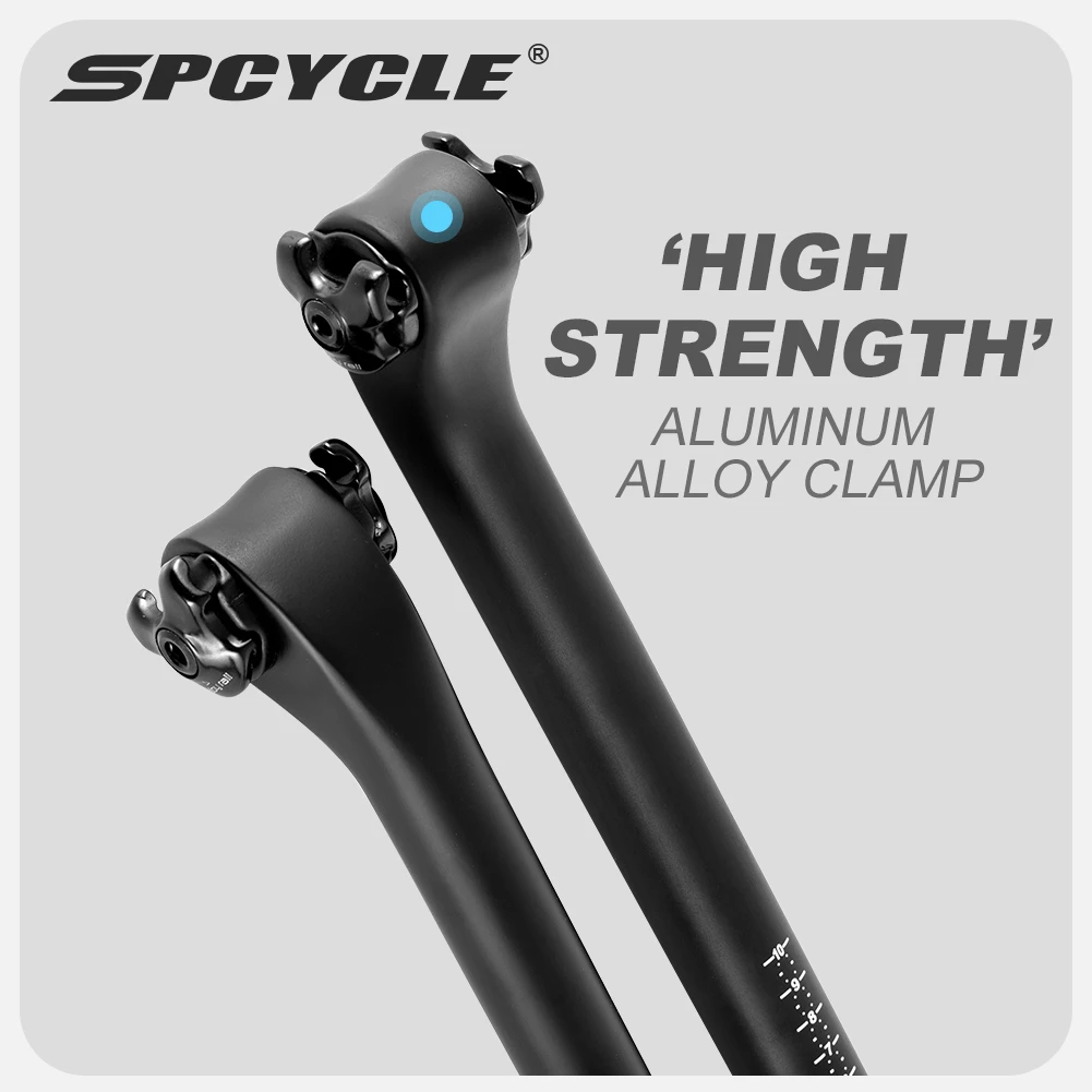 Spcycle Carbon Seatpost 27.2/30.9/31.6mm Offset 20 Degrees MTB Road Bike Seat Tube Bicycle Parts Mountain Bike Ultralight