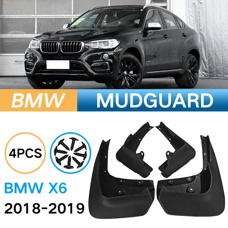 

4pcs Car Fender Front Rear Mudflaps Mud Flaps Original Model Replacement For BMW X6 E71 F16 2009-2019 Auto Accessories