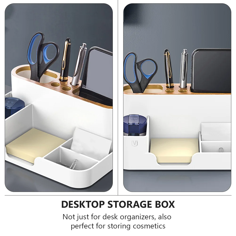 1Pcs Office Desktop Organizer Plastic Storage Box Multi-Purpose Cosmetics Stationery Holder Desktop Storage Box