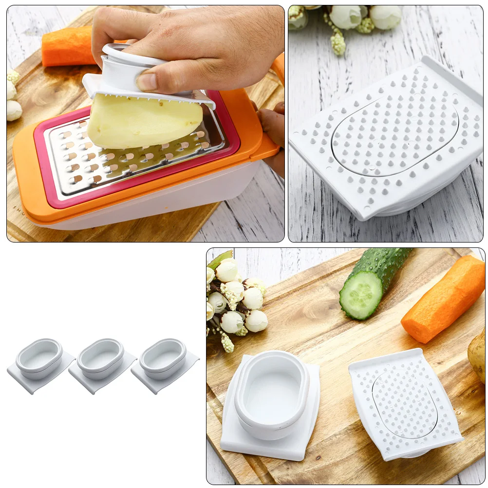 

3 шт., держатель для еды, защита для пальцев, ручной кухонный инструмент, терка для овощей, пластиковый кухонный гаджет с защитой от порезов