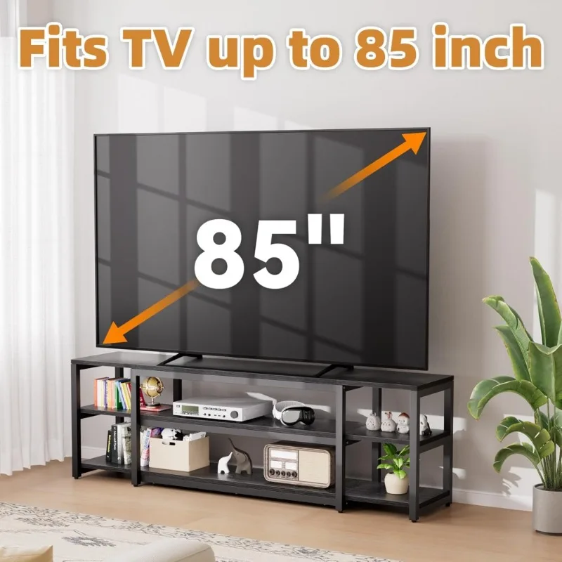 Wide Wood TV Console 4