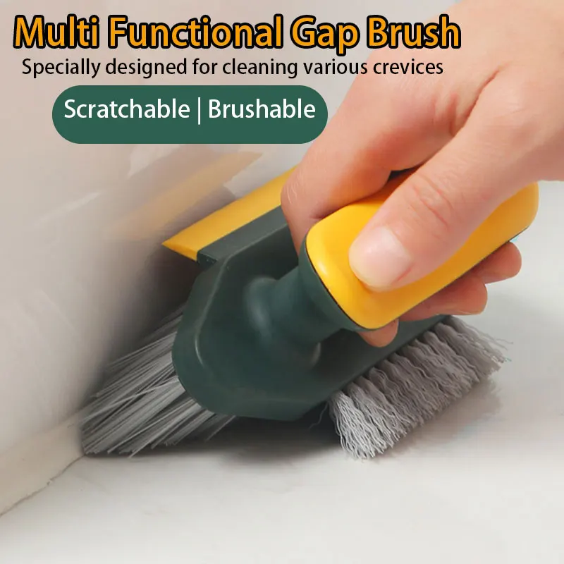 Cepillo 4 en 1 para limpieza de huecos y ranuras, herramienta de limpieza para suelos de baño y cocina, cepillos para limpieza del hogar