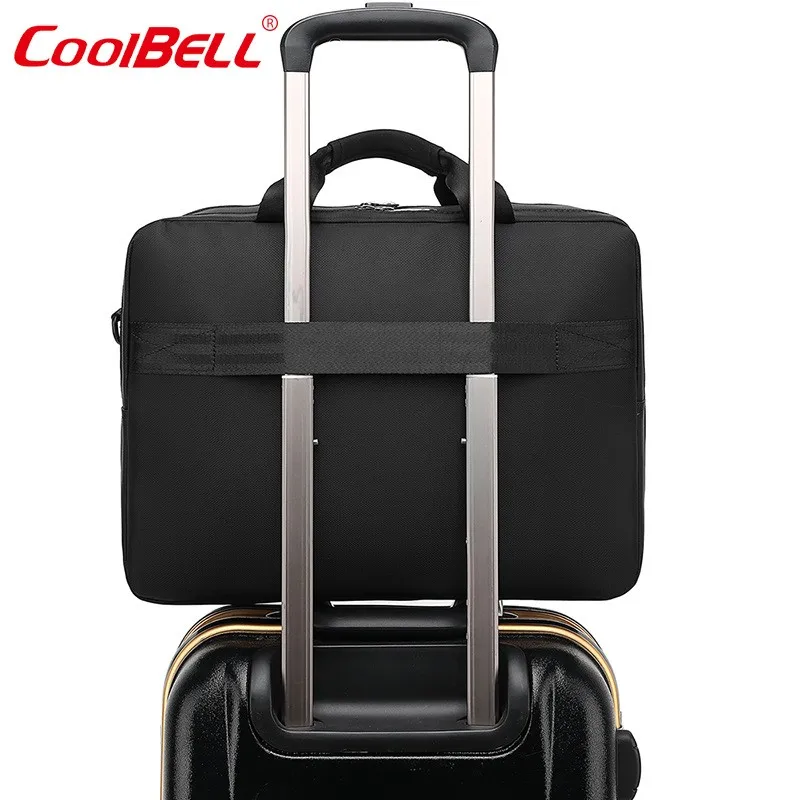 Bolso impermeable de doble capa para ordenador portátil de negocios, bandolera anticaída de un solo hombro para hombre, Bolsa protectora para ordenador portátil