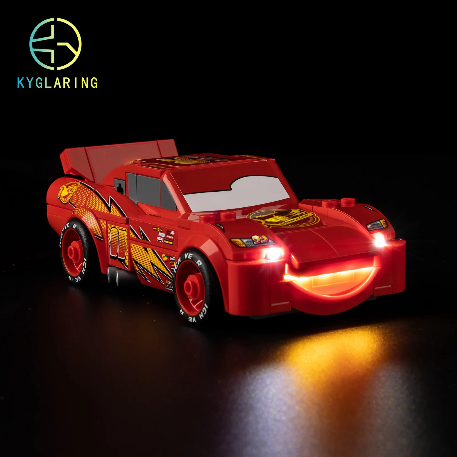

Kyglaring Led Lighting Set Diy Toys for Lightning McQueen 77255 Building Blocks (No Model)