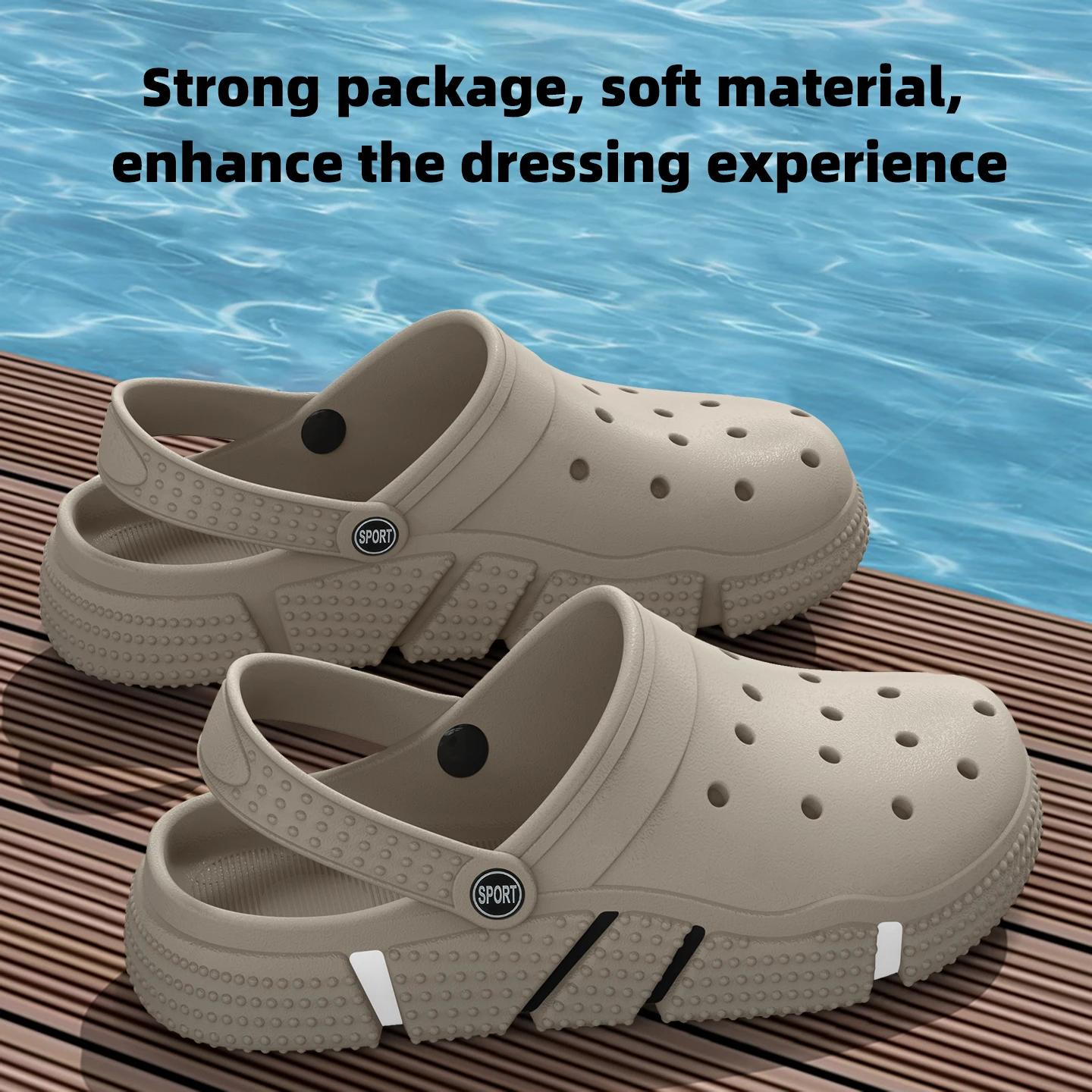 남성 여름 대형 미끄럼 방지 내마모성 부드러운 밑창 덮힌 발가락 야외 두꺼운 바닥 캐주얼 슬리퍼