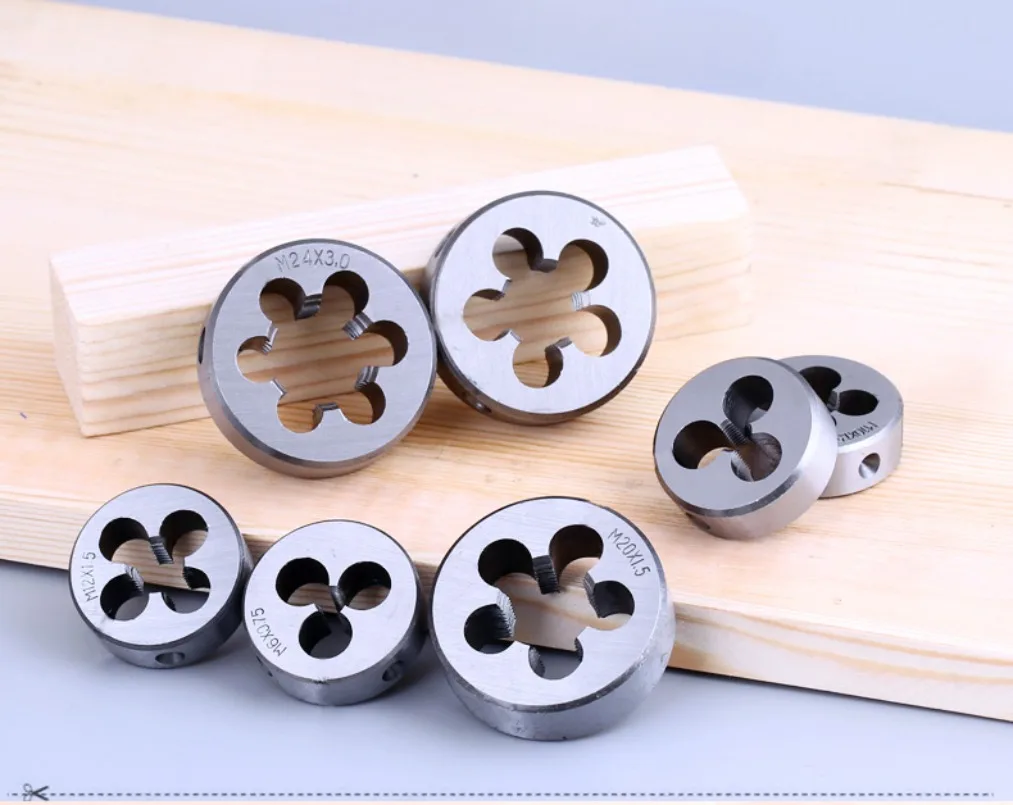 M2 M3 M4 M6 M8  M20 *0.4 0.45  1.0 1.25 1.5 2.0mm Anti-teeth Hand Die Threading Tools For Mold Machining