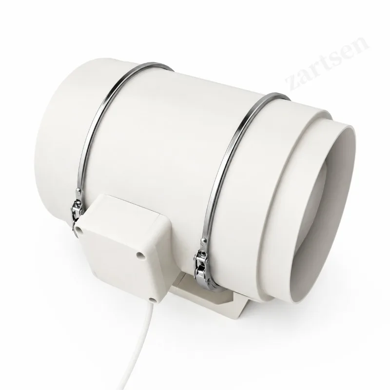 8inch Powerful Exhaust Fan Silent Inline Pipe Duct Fan Extractor Blower Ventilation Air Purifier Kitchen Toilet Wall Booster