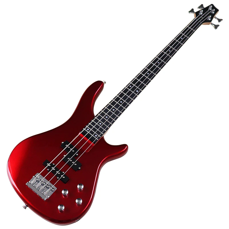 4 Strings Bass Guitar Electric Bass Guitar Okoume Body 43 Inch Wood Guitar Natural Color with Free Bass Bag High Gloss Finish