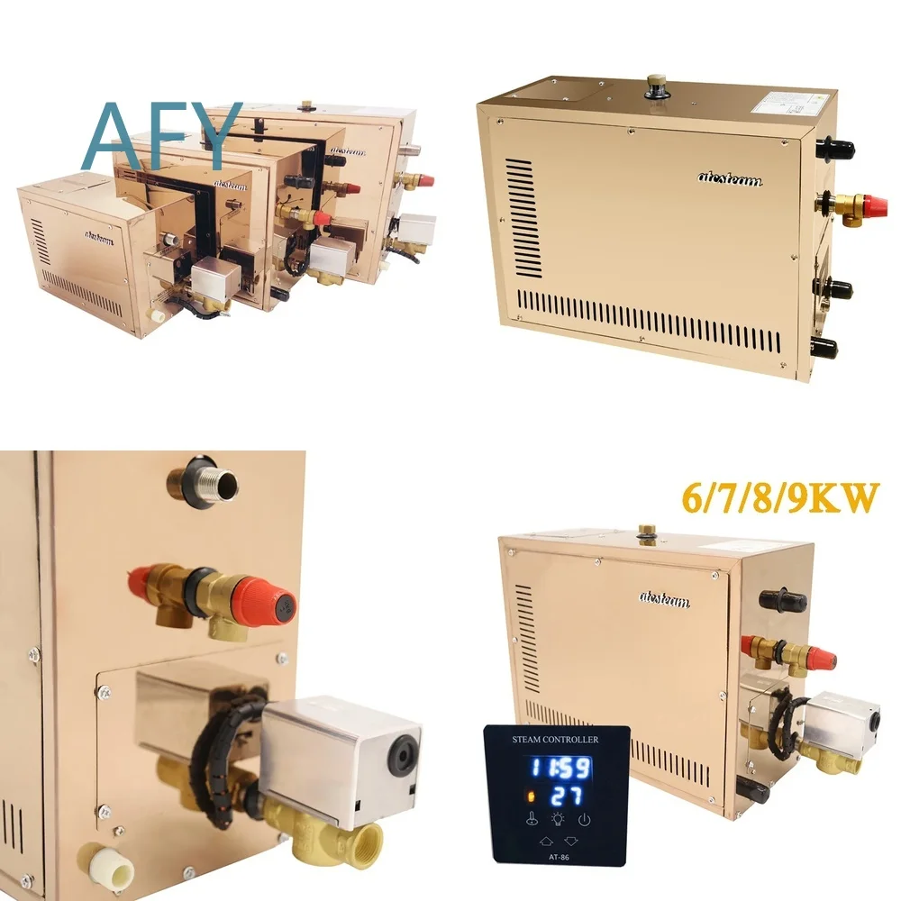 2026 Automatic Steam Generator for Sauna Room Spa Bath Digital Controller 7kW 8kW 9kW Descaling Steam Bath Machine 220V 380V