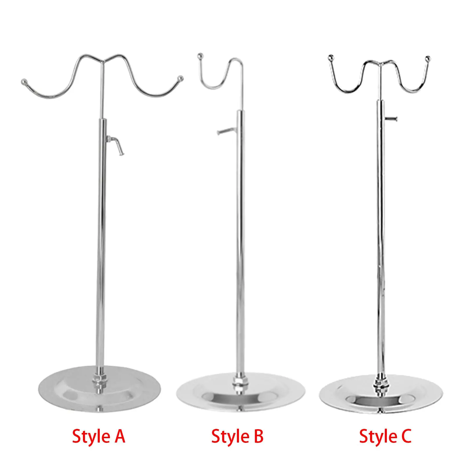 Adjustable Handbag Display Stand Bag Scarf Shelf Display Rack Purse Hanger Holder Stainless Steel Organizer Stand Storage