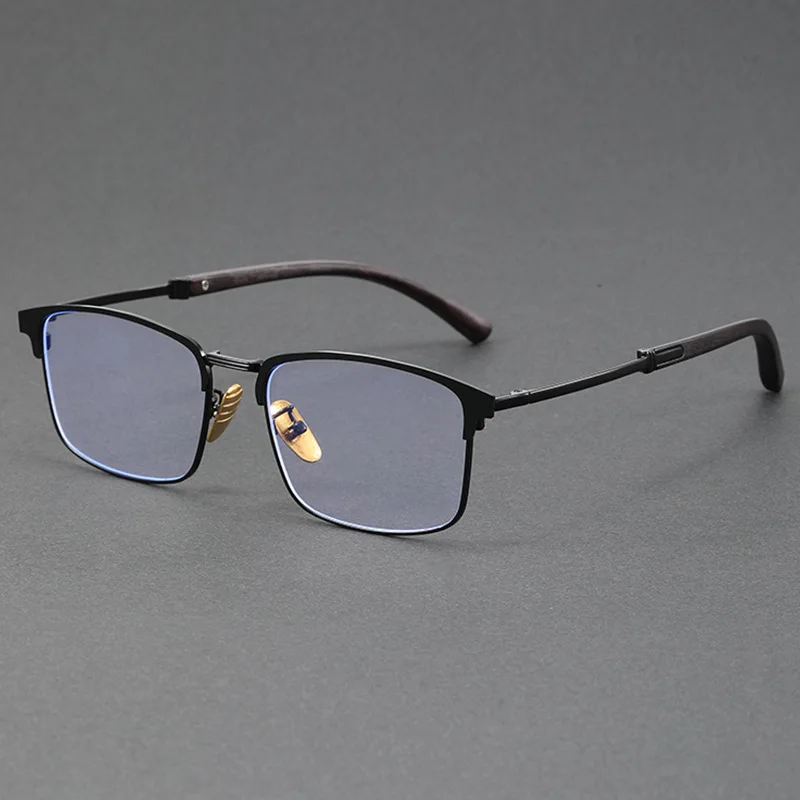 BLMUSA Simple Business Progressive Computer Prescription Glasses Men Square Frame Anti Blue Light Myopia Photochromic Eyeglasses - Image 3