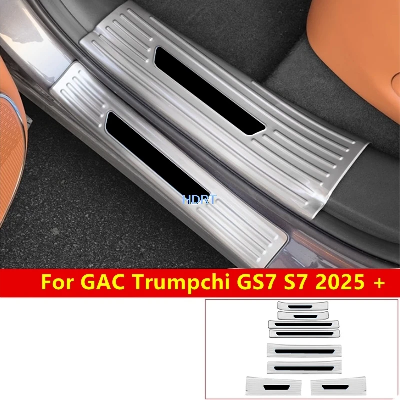 For GAC Trumpchi GS7 S7 2025 + Car Door Sill Threshold Scuff Welcome Pedal Rear Trunk Guard Cover Tail Boot Plate Accessories