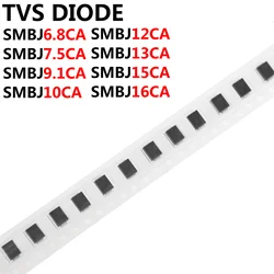 100 adet DIODE diyot smbj6.ssmbj7.5ca SMBJ9.1CA SMBJ10CA SMBJ12CA SMBJ13CA SMBJ15CA SMBJ16CA SMD