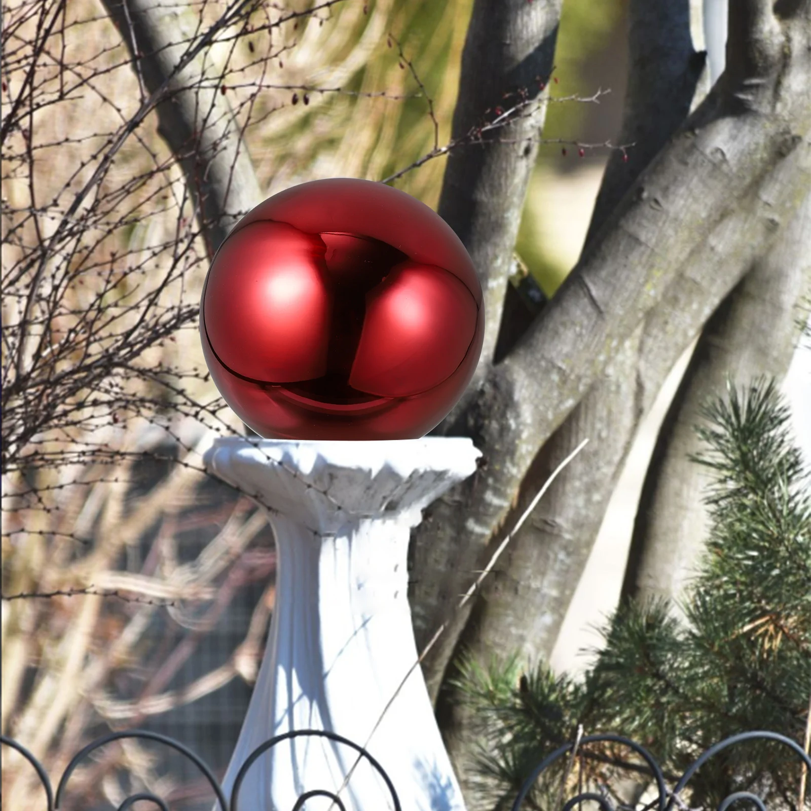 كرة التحديق العاكسة المصنوعة من الفولاذ المقاوم للصدأ المصقول الملون بمرآة غلوب لتزيين الحديقة الخارجية كرة التحديق كرة عاكسة للضوء