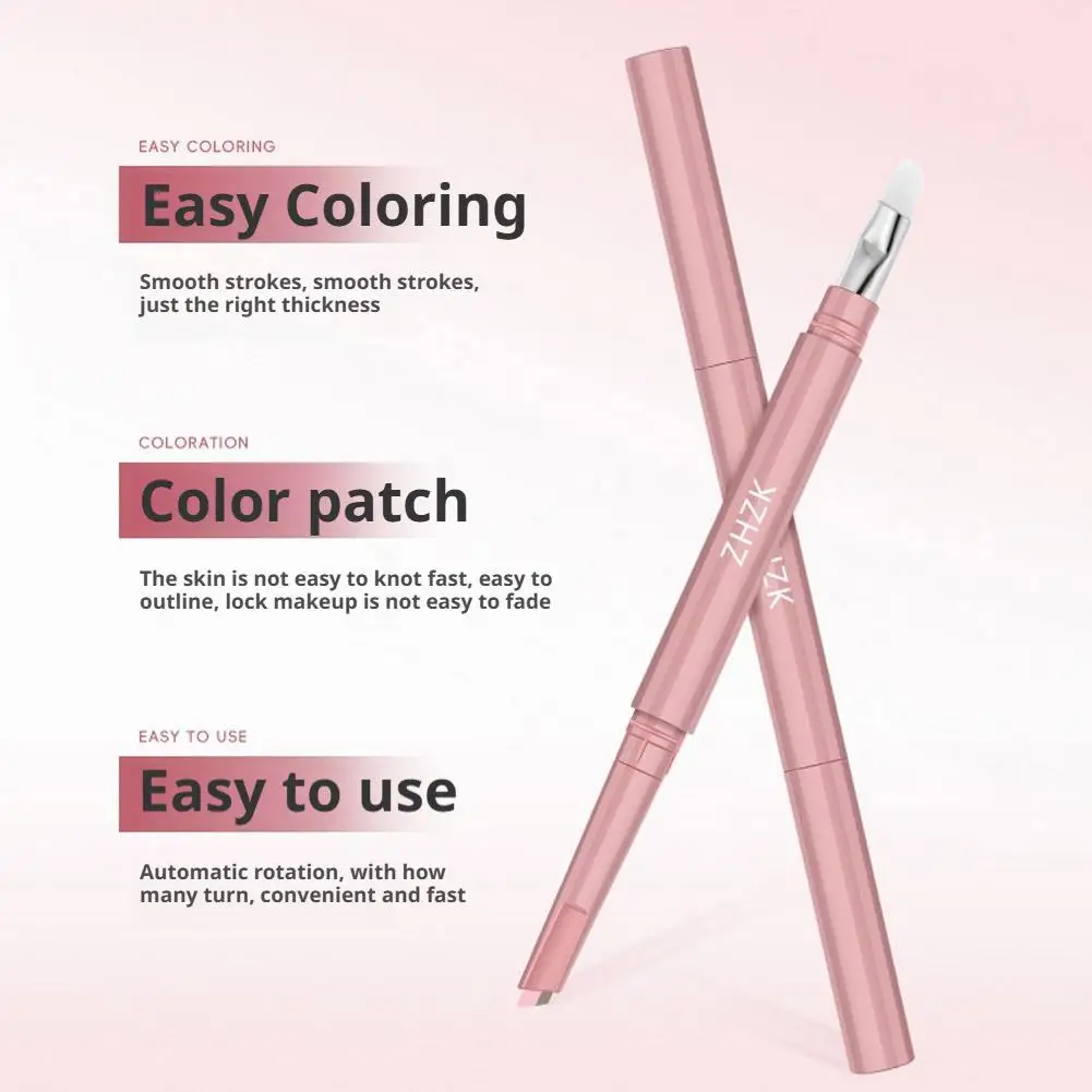 Crayon pour les yeux deux en un à Double extrémité, dissimulation naturelle, éclaircissant longue durée, imperméable, résistant aux taches, stylo ver à soie pour paupières