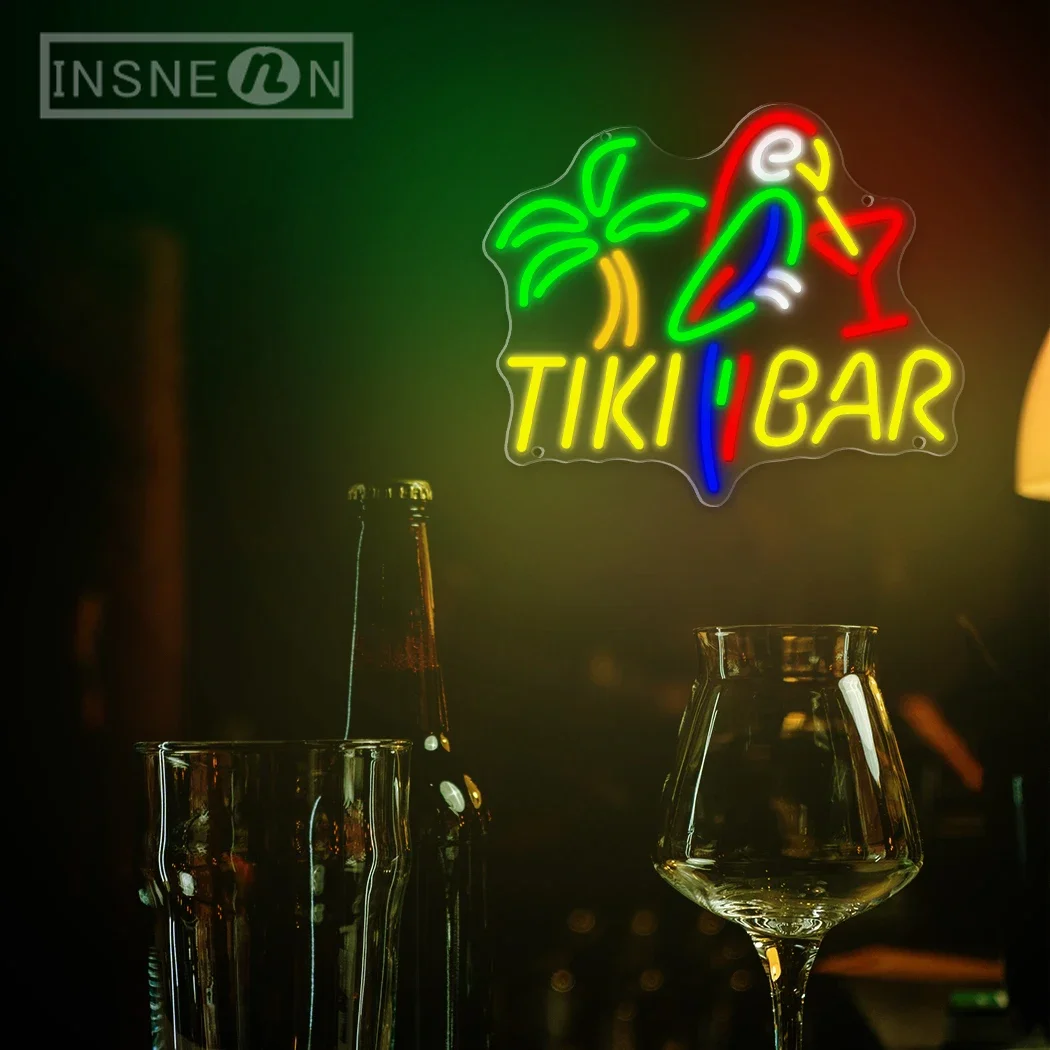 Tiki Bar Neon light LED signboards For Bars Party Restaurant Drink Bars Bistro Club Neon Advertising Cocktail Wall Decor lights