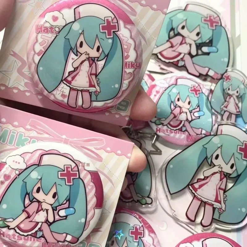 Hatsune Miku Enamel Brooch Anime Anime Pins Clothing Backpack Lapel Badges Cartoon Girl Enamel Pins Jewelry Cosplay Props Gift