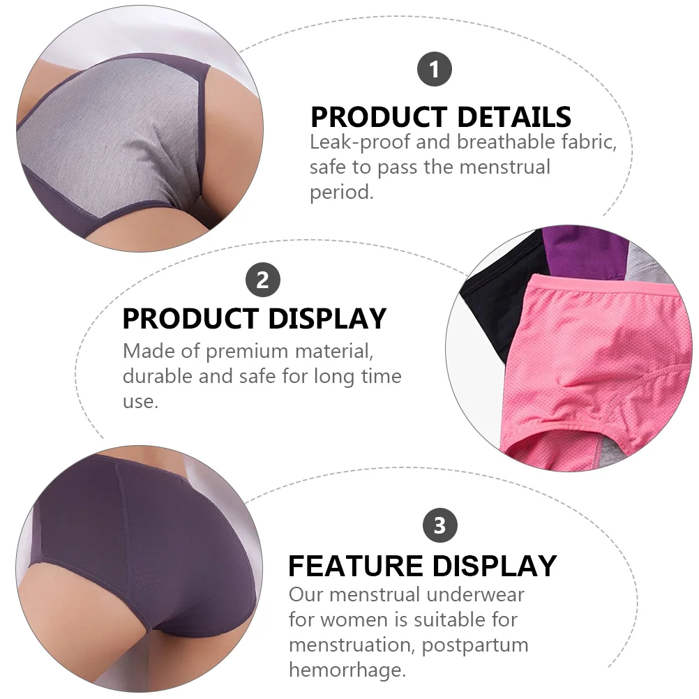 Sous-vêtements anti-fuite pour femme, culotte menstruelle, pantalon physiologique confortable