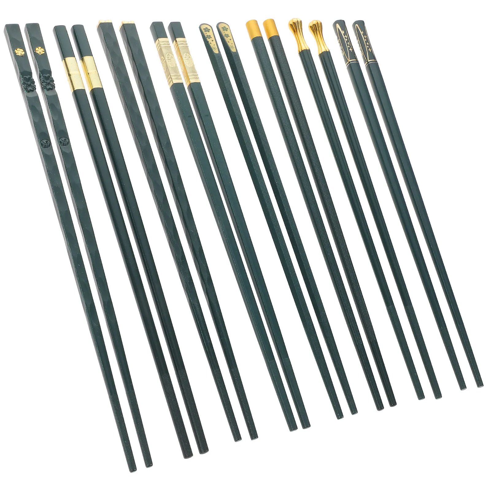 

8 пар многоразовых термостойких палочек для еды с противоскользящим дизайном, полезные для здоровья, подходят для семейных путешествий, кемпинга, противоскользящие палочки для еды