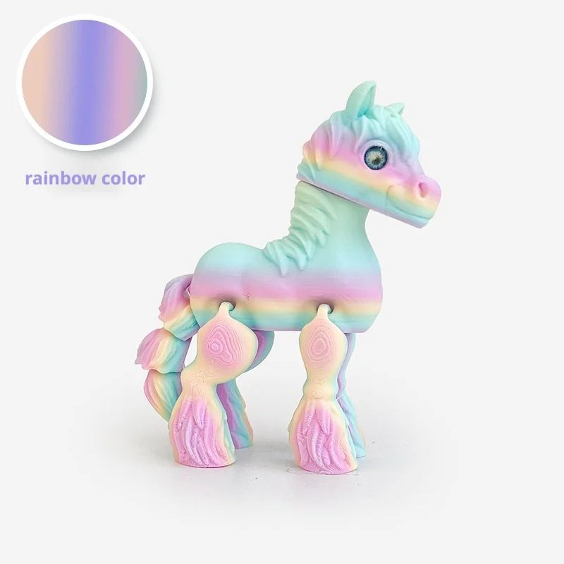 3D Horse Ariculated Crystal Horse 3D Printed Horse Flexible Toy For Festival Home Decoration Executive Desk Decorations