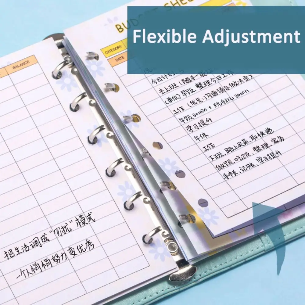 PU Leather Budget Binder Planner A7 Daily Weekly Money Savings Challenges Wallet Organizer Cash Envelopes