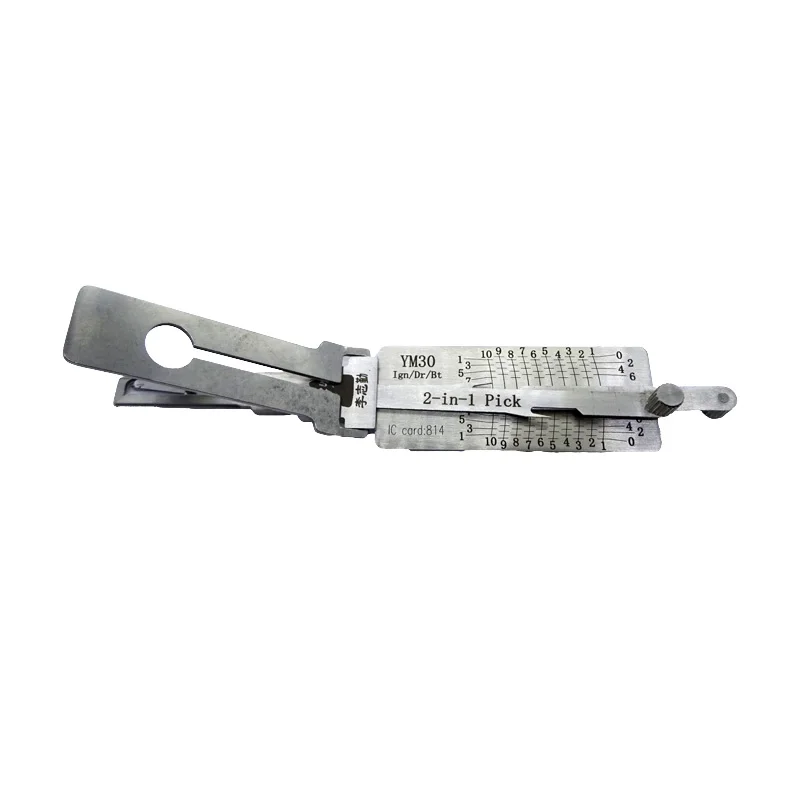 Lishi YM30 V.3 2-in-1 slotenmaker decoder ontstekings- en autodeur opener voor oude Saab modellen, verticaal frezen
