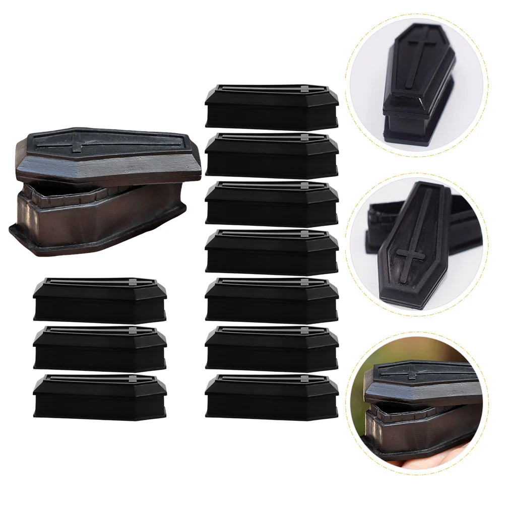 Контейнер для конфет, украшение на Хэллоуин, украшения на Хэллоуин, маленькие гробные украшения, черная мебель