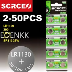 NEW 2-50PCS AG10 LR54 1.55V 78mAh Cell Coin SR54 389 G10189 LR1130 SR1130 V10GA Alkaline Button Batteries for Watch Toys Remote