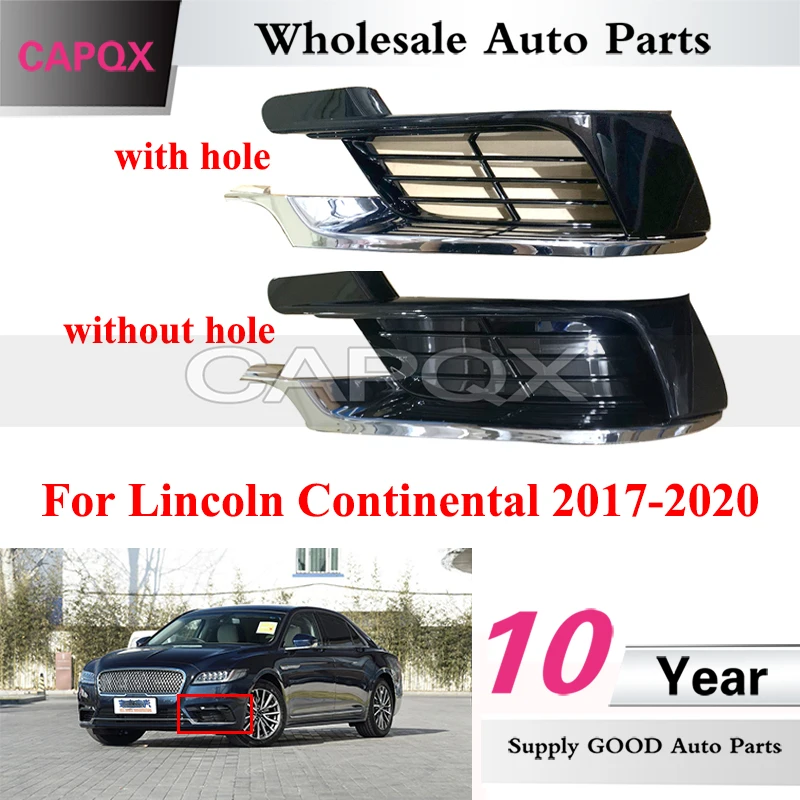 

CAPQX Front Bumper Foglight Frame For Lincoln Continental 2017-2020 Foglamp Cover Foglight Grille