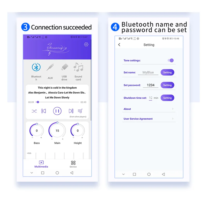 YS-LT21 2.1 قناة بلوتوث مكبر للصوت مجلس 15 واط + 15 واط + 30 واط مع مقبض مضخم الصوت ضبط التشفير وحدة الصوت DC9-24V الساخن