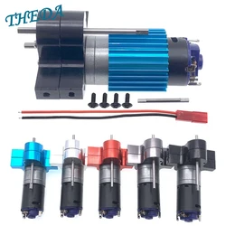 Metal Transmission Gearbox 370 Motor With Heat Sink is Suitable for 1/12 MND90 D91 WPL B14 B24 C14 C24 1/16 RC Car Upgrade parts