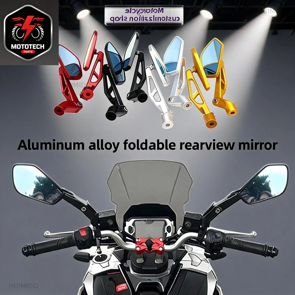 Applicable to Shengshi 368G/D/M/E/K modified aluminum alloy folding large field of view rearview mirror