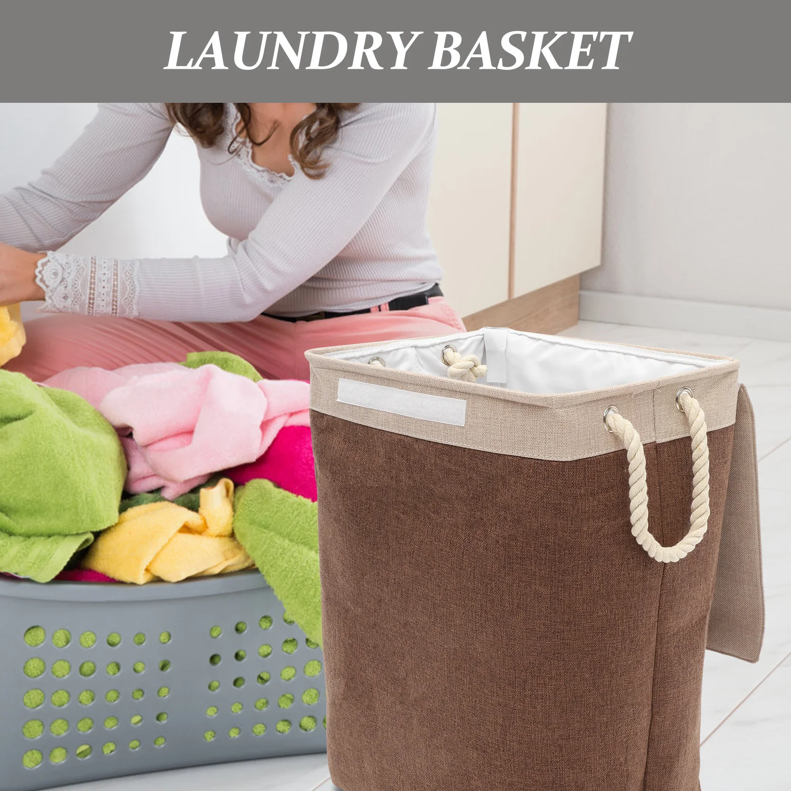 

1 set 1 Set Household Foldable Laundry Basket Large Capacity Clothes Hamper Breathable Mesh For Home Dorm Outdoor Use Storage