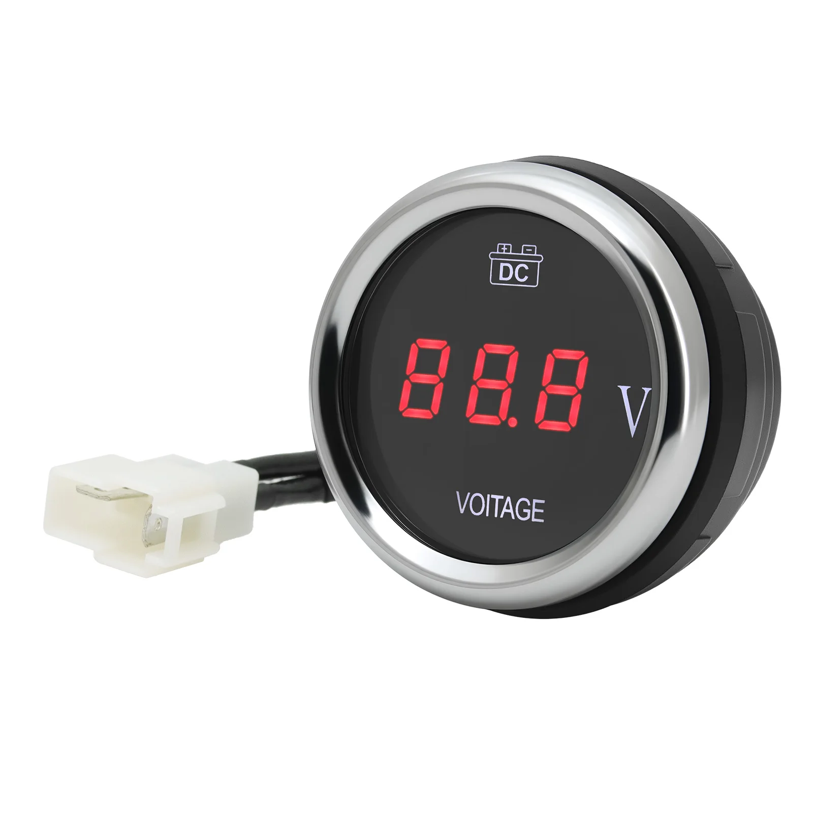 52mm LED-Kraftstoffanzeiger 0-190ohm E-1/2-F Display Kraftstoffstandmesser Schwarzes Instrument 240-33ohm mit Roter oder Grüner Hintergrundbeleuchtung – Detail 21
