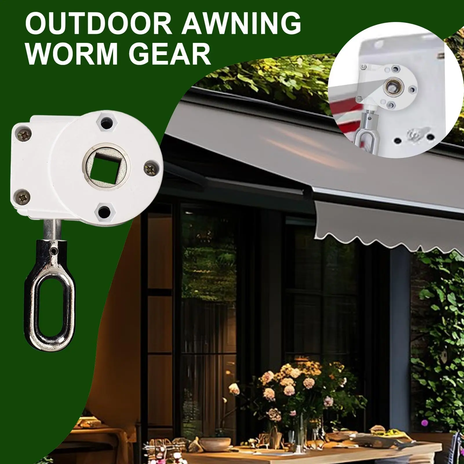Awning Manual Worm Gear Rotating Universal Heavy Duty Caravan Crank Operating Parts Manual Rotating Universal Heavy Duty