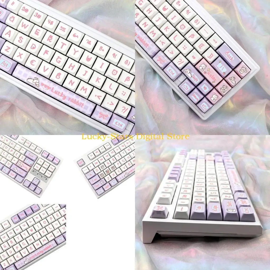 

T3EE 144 Keys Milk Keycaps XDA PBT Dye-Sub Cartoon Keycap For MX-Switches Mechanical Keyboard 61 64 68 89 980 104