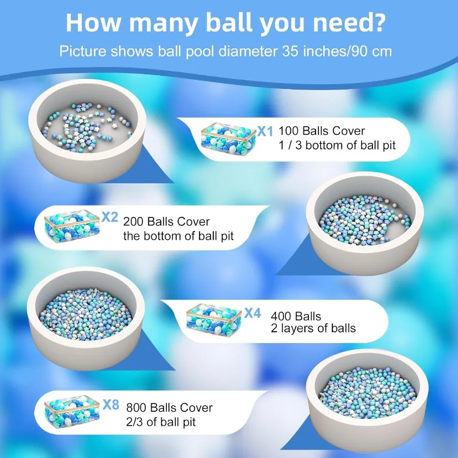 ลูกบอลสำหรับสระบอลเด็กเล็ก 100 ลูก ทนทานต่อการบด ลูกบอลพลาสติกสำหรับสระบอล ของเล่นน้ำ ลูกบอลสีมาการองสำหรับสนามเด็กเล่น