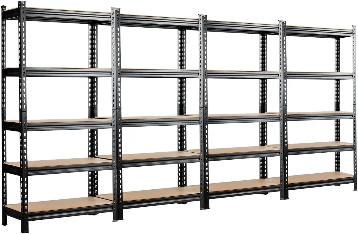 

Tangkula 5-Tier Storage Shelves, Heavy Duty Steel Frame Muscle Rack 60In Garage Shelf With Adjustable Shelves, Boltless