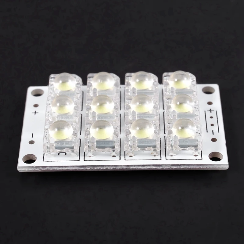 8X New DC 3V 5V 12 LED Super Bright White Piranha LED Circuit Board LED Lights Light Yacht