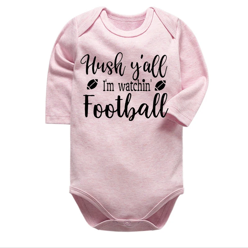 

I'm Watchin Football Baby Onesie Cute Football Bodysuits Custom Football Baby Clothes Girl Who Loves Football Bodysuit